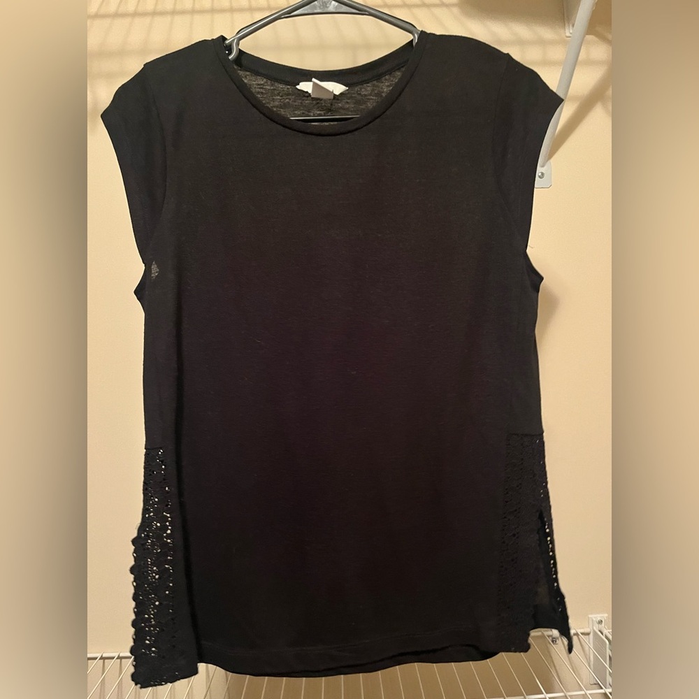 H&M Black Sleeveless Top size S. With detailing on the sides.